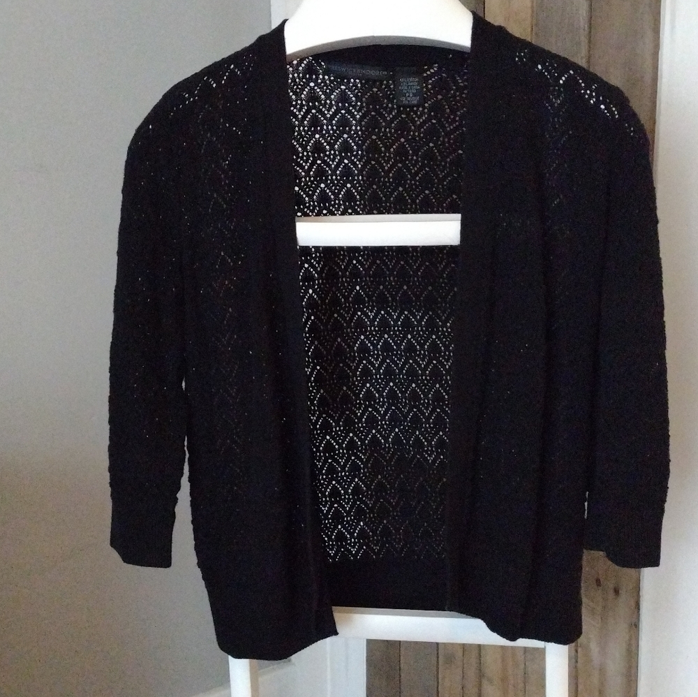 Preswick and Moore Black Lace Cardigan